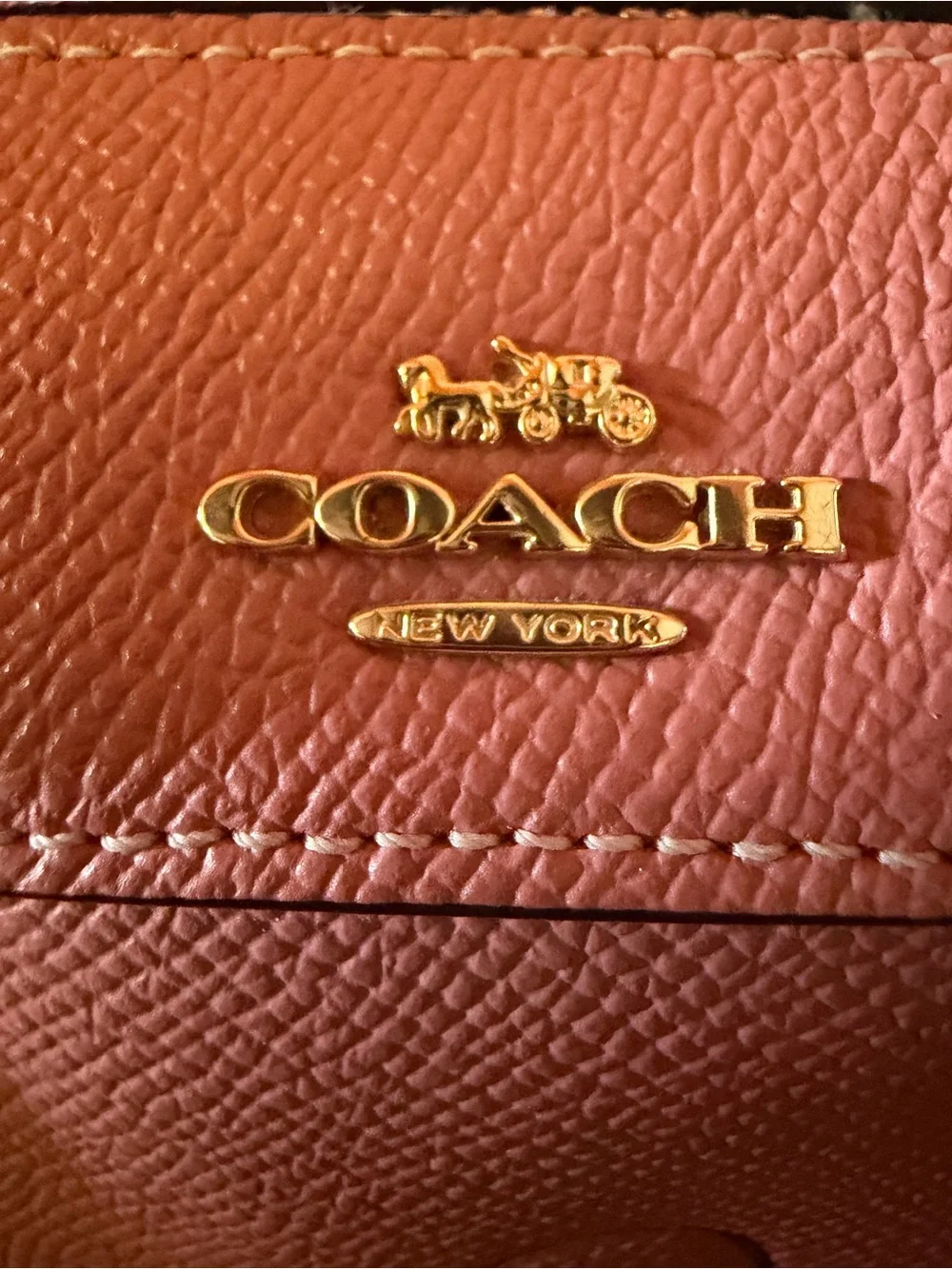 COACH Pink Leather Satchel with Minnie Roller Skate Graphic